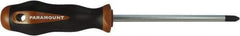 Paramount - #3, 11" OAL, Standard Phillips Screwdriver - 6" Blade Length, Round Shank, Acetate Handle - Industrial Tool & Supply