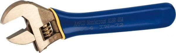 Ampco - 1-5/16" Jaw Capacity, 11" Insulated Adjustable Wrench - Steel, Plain Finish, 10-1/2" OAL - Industrial Tool & Supply