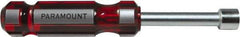 Paramount - 1/2" Solid Shaft Nutdriver - Color Coded Handle, 7-1/8" OAL - Industrial Tool & Supply