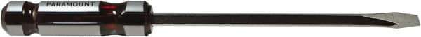 Paramount - 318mm OAL Standard Slotted Screwdriver - 203mm Blade Length, Square Shank, Acetate Handle - Industrial Tool & Supply