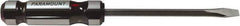 Paramount - 266mm OAL Standard Slotted Screwdriver - 152mm Blade Length, Square Shank, Acetate Handle - Industrial Tool & Supply
