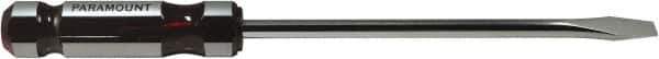 Paramount - Standard Slotted Screwdriver - Round Shank, Acetate Handle - Industrial Tool & Supply