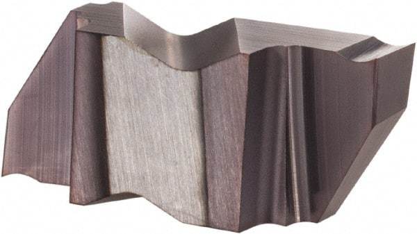 Hertel - 3125IG Grade HC225, 1/8" Cutting Width Carbide Grooving Insert - 0.18" Max Depth of Cut, Right Hand, .005 to .010" Corner Radius, TiAlN Finish - Industrial Tool & Supply
