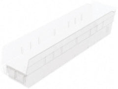Akro-Mils - 123 Lb. Load Capacity, 17-7/8" Deep, Clear Hopper Shelf Bin - 4" High x 4-1/8" Wide x 17-7/8" Long - Industrial Tool & Supply