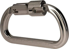 PRO-SAFE - 5,000 Lb. Capacity Locking Carabiner - 3/4 Inch, Autolocking Gate, Aluminum - Industrial Tool & Supply