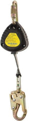 PRO-SAFE - 6' Long, 310 Lb Capacity, Nylon Webbing Fall Limiter - Swivel Locking Snap Hook Connector with Load Indicator, Self-Locking Carabiner Connector - Industrial Tool & Supply