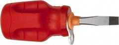 Proto - Tethered & Slotted Screwdriver - Square Shank, Ergonomic Handle - Industrial Tool & Supply