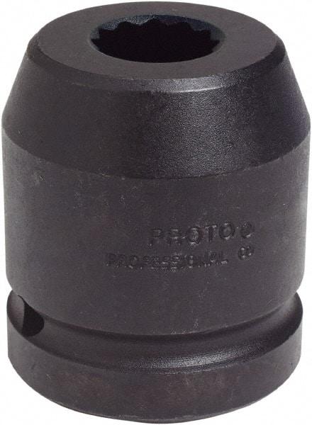 Proto - 1" Drive 1-5/8" Standard Impact Socket - 12 Points, 2-11/16" OAL - Industrial Tool & Supply