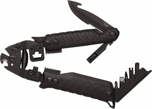 Gerber - 13 Piece, Cable/Communications Multi-Tool Set - Black, 7-1/2" OAL - Industrial Tool & Supply