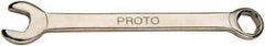 Proto - 9/32" 6 Point Combination Wrench - 3-13/32" OAL, Steel, Nickel Finish - Industrial Tool & Supply