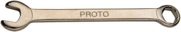 Proto - 1/8" 6 Point Combination Wrench - 2-7/8" OAL, Steel, Nickel Finish - Industrial Tool & Supply