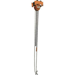 Vestil - 0.5 Ton Capacity Low Headroom Geared Trolley - 2" to 6" Flange Width - Industrial Tool & Supply