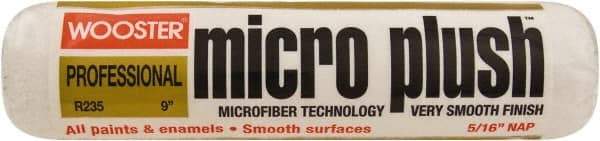 Wooster Brush - 5/16" Nap, 9" Wide Paint Roller Cover - Smooth Texture, Microfiber - Industrial Tool & Supply