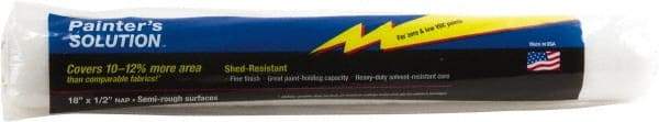 Wooster Brush - 1/2" Nap, 18" Wide Paint Roller Cover - Semi-Rough Texture, Woven - Industrial Tool & Supply