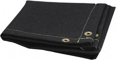 Steiner - 10' High x 8' Wide x 0.05" Thick Fiberglass Welding Blanket - Black, Grommet - Industrial Tool & Supply