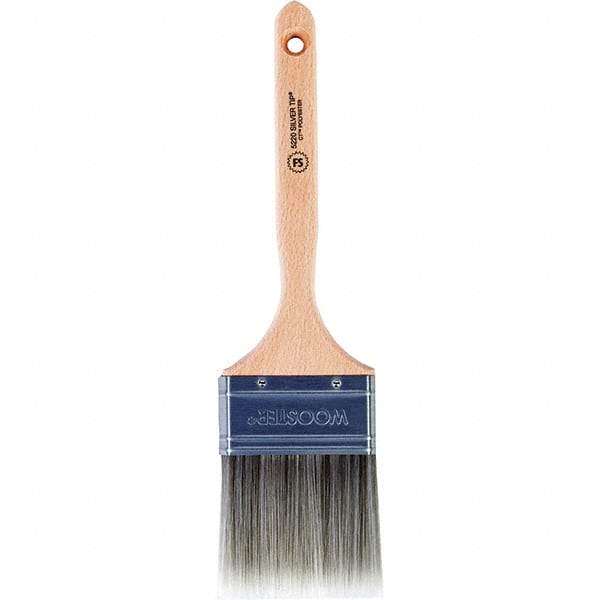 Wooster Brush - 3" Flat Synthetic Sash Brush - 2-15/16" Bristle Length, 7.44" Wood Fluted Handle - Industrial Tool & Supply