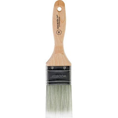 Wooster Brush - 2" Flat Synthetic Varnish Brush - 2-11/16" Bristle Length, 5.81" Wood Beavertail Handle - Industrial Tool & Supply