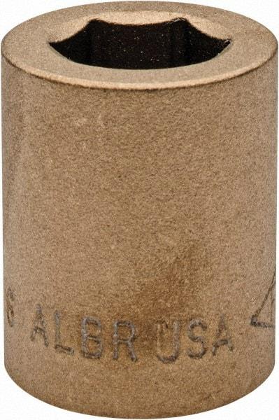 Ampco - 9/16", 1/2" Drive, Standard Hand Socket - 6 Points, 1-3/16" OAL, Aluminum Bronze - Industrial Tool & Supply