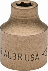 Ampco - 5/16", 1/2" Drive, Standard Hand Socket - 6 Points, 1-3/16" OAL, Aluminum Bronze - Industrial Tool & Supply