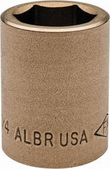 Ampco - 3/4", 1/2" Drive, Standard Hand Socket - 6 Points, 1-7/16" OAL, Aluminum Bronze - Industrial Tool & Supply