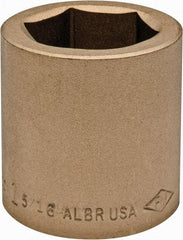 Ampco - 1-5/16", 3/4" Drive, Standard Hand Socket - 6 Points, 2" OAL, Aluminum Bronze - Industrial Tool & Supply