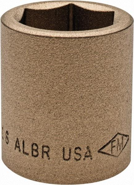 Ampco - 15/16", 1/2" Drive, Standard Hand Socket - 6 Points, 1-1/2" OAL, Aluminum Bronze - Industrial Tool & Supply