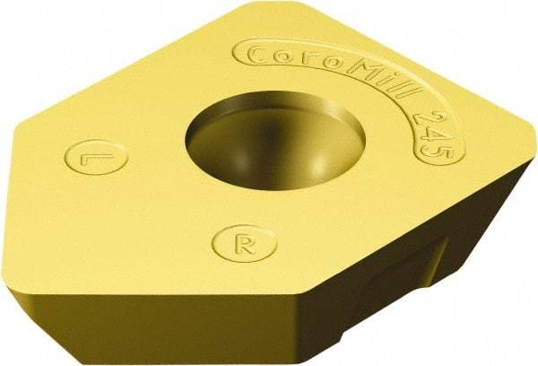 Sandvik Coromant - R24518T6 W Grade 2030 Carbide Milling Insert - TiAlN/TiN Finish, 6.1mm Thick, 18mm Inscribed Circle, 1mm Corner Radius - Industrial Tool & Supply