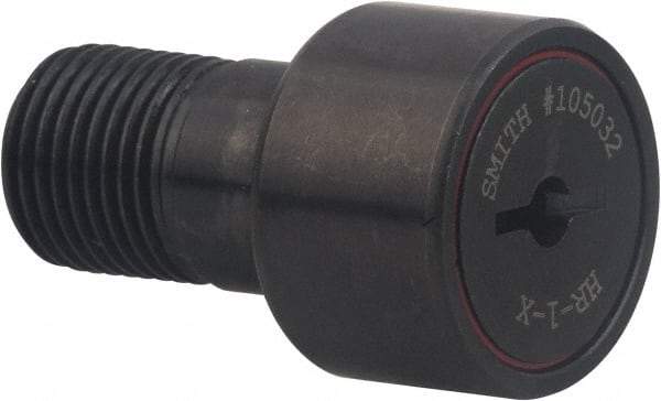Accurate Bushing - 1-1/4" Roller Diam x 3/4" Width, 3/4" Stud Diam x 1-1/4" Length, Heavy Stud Cam Follower - Carbon Steel, 5/8" Thread Length, 3/4-16 Thread, 2" OAL, 4,060 Lb Dynamic Cap, 1 N Static Cap - Industrial Tool & Supply