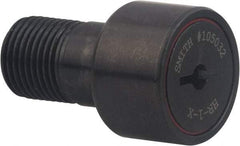 Accurate Bushing - 1/2" Roller Diam x 3/8" Width, 1/4" Stud Diam x 5/8" Length, Sealed Heavy Stud Cam Follower - Carbon Steel, 1/4" Thread Length, 1/4-28 Thread, 1" OAL, 970 Lb Dynamic Cap - Industrial Tool & Supply