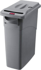 Rubbermaid - 15-7/8 Gal Gray Rectangle Confidential Document Container - Plastic, 24.88" High x 23.13" Long x 11" Wide - Industrial Tool & Supply