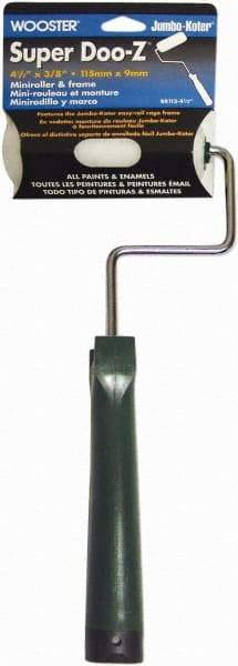 Wooster Brush - 3/8" Nap, Mini Roller & Frame Combo - 4-1/2" Wide, Includes Roller Cover & Frame - Industrial Tool & Supply