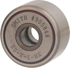 Accurate Bushing - 7/8" Roller Diam x 1/2" Width, Sealed Yoke Cam Follower - Stainless Steel, 0.56" OAL, 1,160 Lb Dynamic Cap - Industrial Tool & Supply