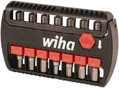 Wiha - 7 Piece, Bit Set - 5/32 to 1/4", 4 to 6mm Hex, Hex Point - Industrial Tool & Supply