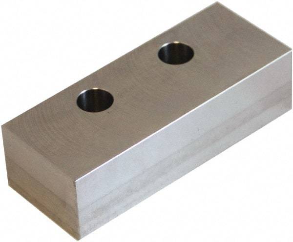 5th Axis - 5" Wide x 1.35" High x 1.95" Thick, Flat/No Step Vise Jaw - Soft, Aluminum, Manual Jaw, Compatible with V562 Vises - Industrial Tool & Supply