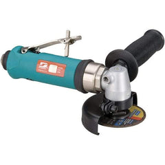 Dynabrade - 3" Wheel Diam, 18,000 RPM, Pneumatic Cutoff & Cutoff-Grinder Tool - Right Angle Handle, 1/4 NPT Inlet - Industrial Tool & Supply