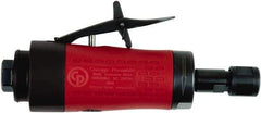 Chicago Pneumatic - 1/4" Collet, Straight Handle, Air Angle Die Grinder - 30,000 RPM, Rear Exhaust, 19 CFM, 0.4 hp, 90 psi, 6.35mm Inlet - Industrial Tool & Supply