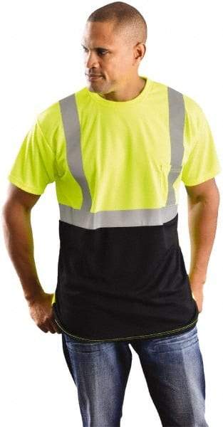 OccuNomix - Size XL, Yellow, High Visibility, Short Sleeve T-Pocket, - 48" Chest, 1 Pocket, Polyester - Industrial Tool & Supply