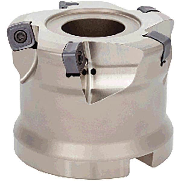 Tungaloy - 4" Cut Diam, 1-1/2" Arbor Hole, Indexable High-Feed Face Mill - Industrial Tool & Supply
