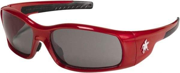 MCR Safety - Gray Lenses, Framed Safety Glasses - Anti-Fog, Scratch Resistant, Size Universal, Wrap Around - Industrial Tool & Supply