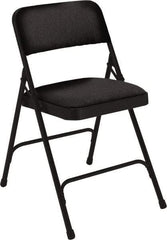 NPS - 18-3/4" Wide x 20-1/4" Deep x 29-1/2" High, Fabric Folding Chair with Fabric Padded Seat - Midnight Black - Industrial Tool & Supply