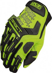 Mechanix Wear - Size S (8) Synthetic Leather Impact Work Gloves - For General Purpose, Uncoated, Hook & Loop Cuff, Full Fingered, Hi-Vis Yellow/Black, Paired - Industrial Tool & Supply