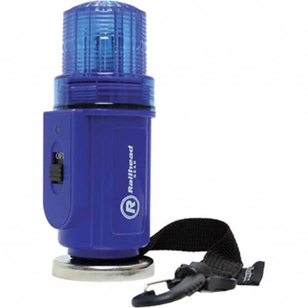 Railhead Corporation - Strobe & Flashing Lights Light Type: Flashing, Steady Lens Color: Blue - Industrial Tool & Supply