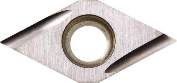 Kyocera - DCGT21.50.5 U Grade PR930 Carbide Turning Insert - TiCN Finish, 55° Diamond, 1/4" Inscr Circle, 3/32" Thick, 0.008" Corner Radius - Industrial Tool & Supply