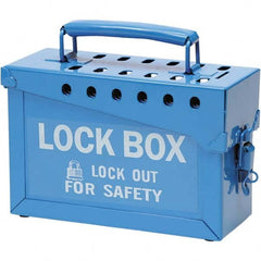 Brady - Group Lockout Boxes Portable or Wall Mount: Portable Maximum Number of Padlocks: 13 - Industrial Tool & Supply