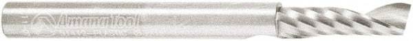 Amana Tool - 3/16" Cutting Diam x 5/8" Length of Cut, 1 Flute, Upcut Spiral Router Bit - Uncoated, Right Hand Cut, Solid Carbide, 2" OAL x 3/16" Shank Diam, 30° Helix Angle - Industrial Tool & Supply