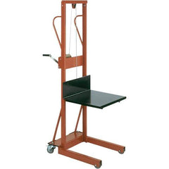 Wesco Industrial Products - 500 Lb Capacity, 54" Lift Height, Winch Steel Stacker Manually Operated Lift - Industrial Tool & Supply