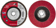 Camel Grinding Wheels - 40 Grit, 4-1/2" Disc Diam, 5/8-11 Center Hole, Ceramic Flap Disc - 13,300 Max RPM, Polyester Backing, Arbor Attaching System, Coated - Industrial Tool & Supply