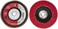 Camel Grinding Wheels - 40 Grit, 5" Disc Diam, 5/8-11 Center Hole, Ceramic Flap Disc - 12,200 Max RPM, Polyester Backing, Arbor Attaching System, Coated - Industrial Tool & Supply