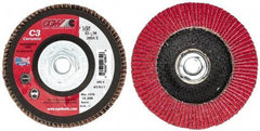 Camel Grinding Wheels - 36 Grit, 5" Disc Diam, 5/8-11 Center Hole, Ceramic Flap Disc - 12,200 Max RPM, Polyester Backing, Arbor Attaching System, Coated - Industrial Tool & Supply