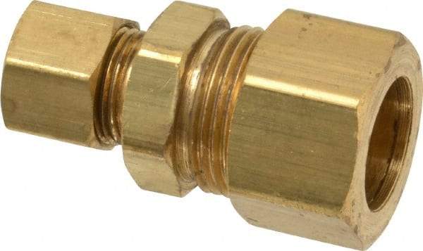 Parker - 5/8 x 3/8" OD, Brass Reducer - -65 to 250°F, Comp x Comp Ends - Industrial Tool & Supply